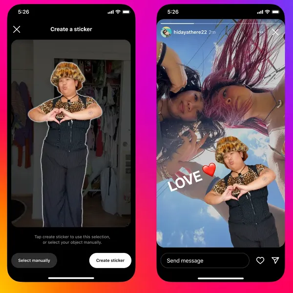 Instagram Sticker update