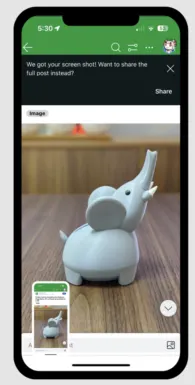Reddit post sharing options