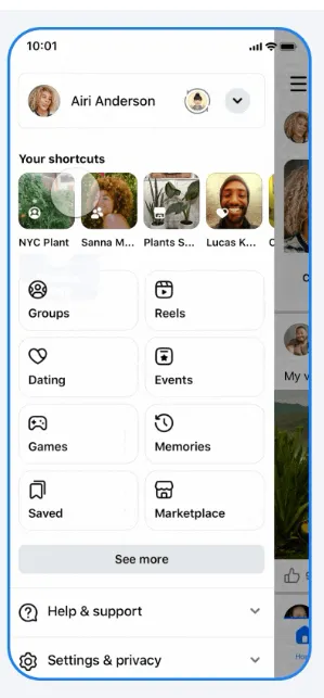 Facebook feed updates