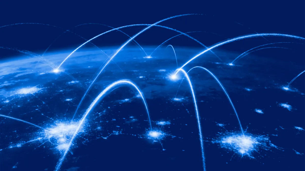 touch points on the globe hitting cities