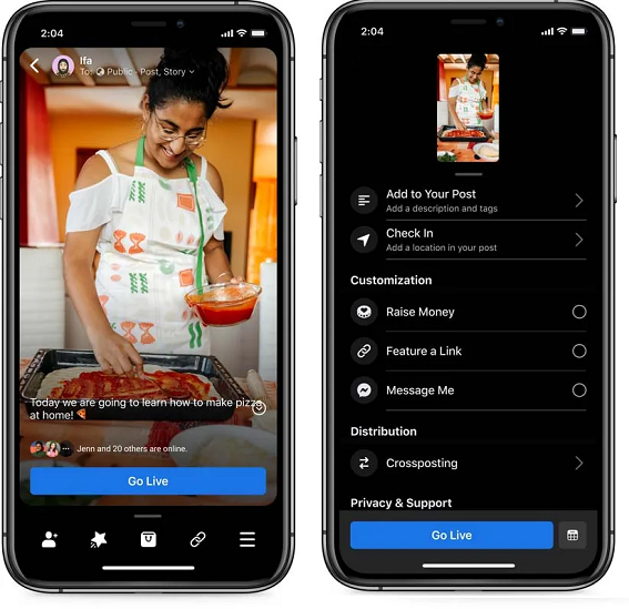 Facebook Live composer update