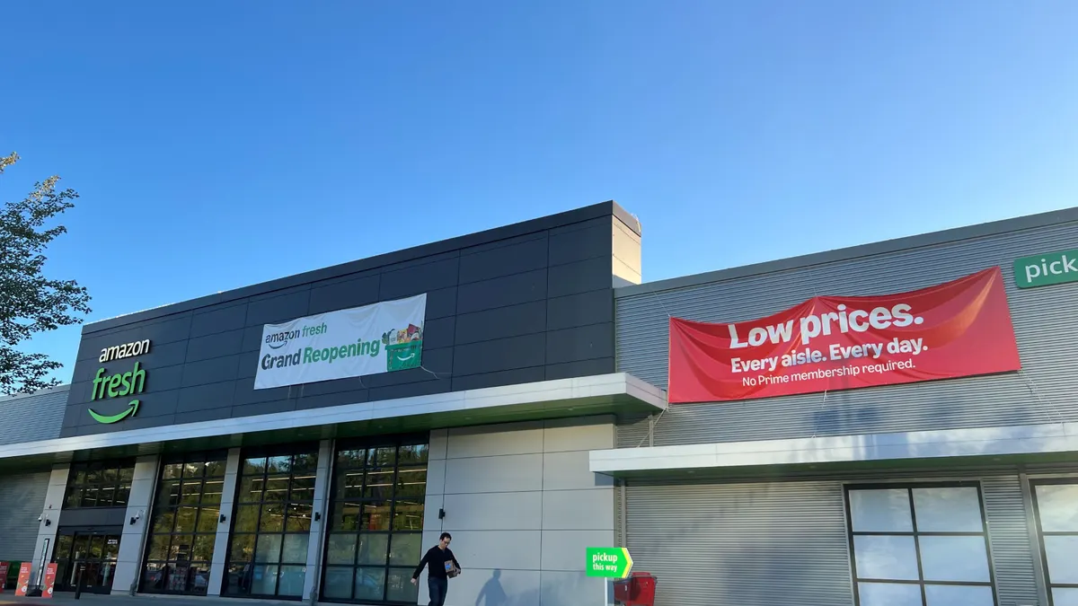 Exterior of grocery store