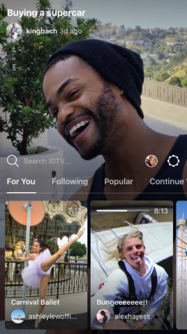IGTV listings