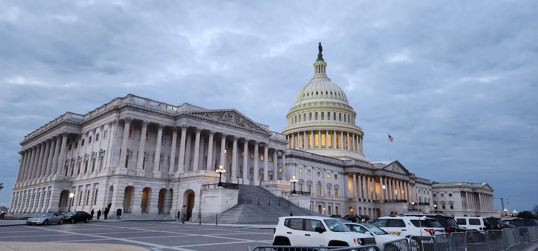 The Capitol Hill building on a cloudy day in Washington, D.C.