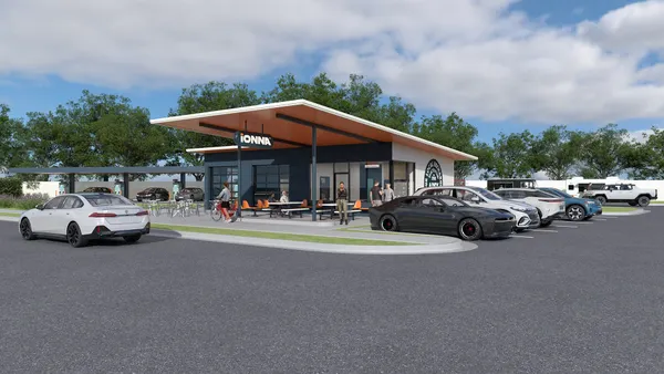 Rendering of Ionna’s first Rechargery EV fast-charging station, in Apex, North Carolina.