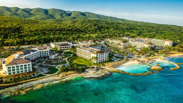 An aerial image of Hyatt Ziva Rose Hall