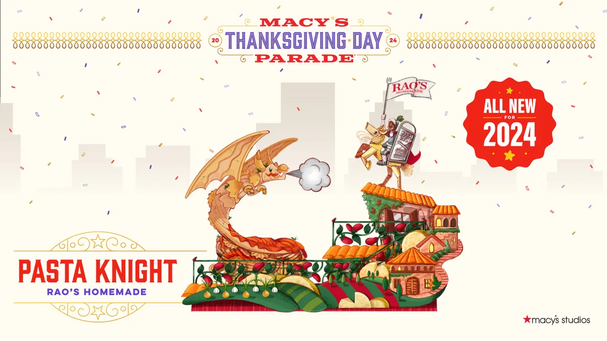 Rao's Macy's Thanksgiving Day Parade float announcement