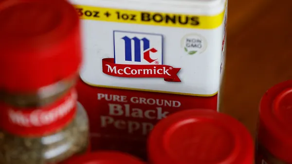 McCormick spices are displayed