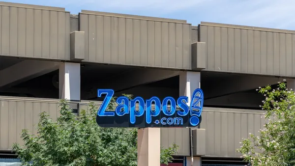 The Zappos.com sign at company’s headquarters in Las Vegas, Nevada.