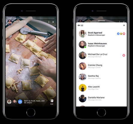 Facebook Stories view count