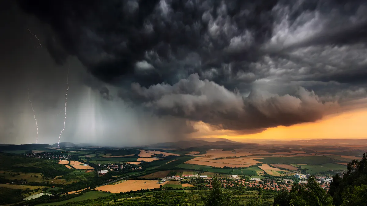 Thunderstorm in the sky