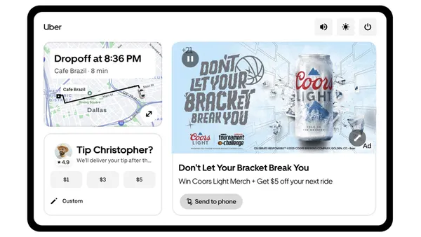 Coors Light Uber Advertising