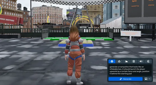 Meta Horizon Worlds editor