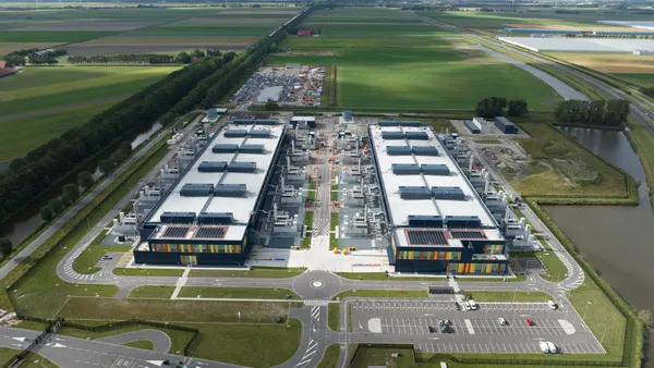 Data center, cloud storage infrastructure, big data server in The Netherlands.