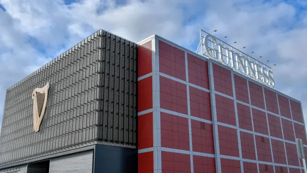 The exterior of a Guinness brewing facility.