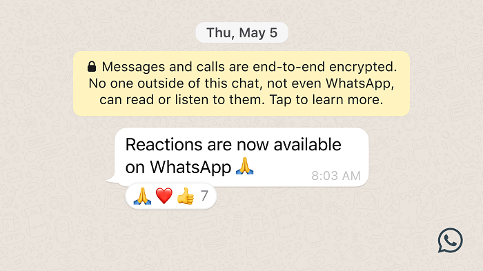 WhatsApp Reactions