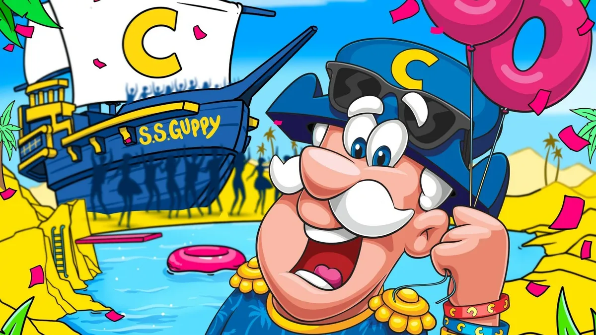 An image of Cap'n Crunch's birthday bash poster.