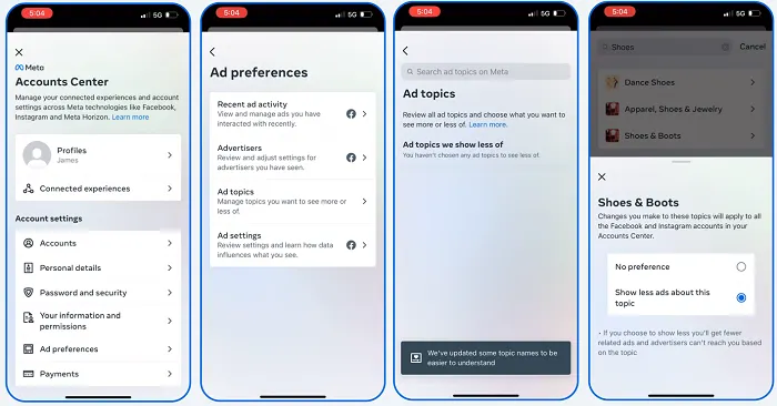 Meta teen ad update