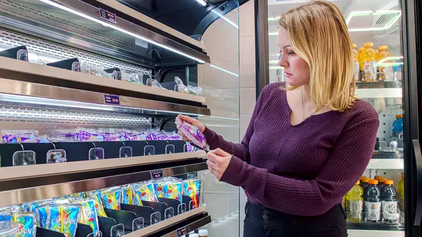 Woman doing grocery shopping