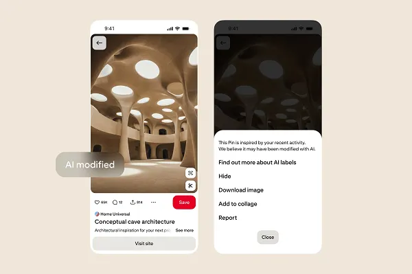 Pinterest Officially Launches Tags on AI-Generated Content