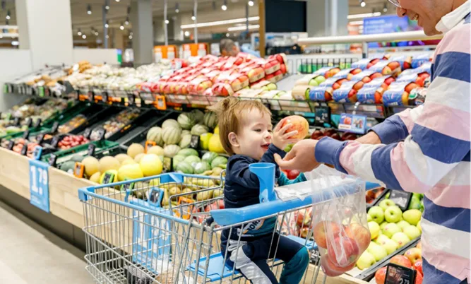 Interior of a grocery store