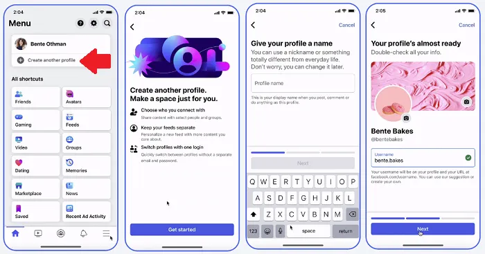 Facebook multi profiles