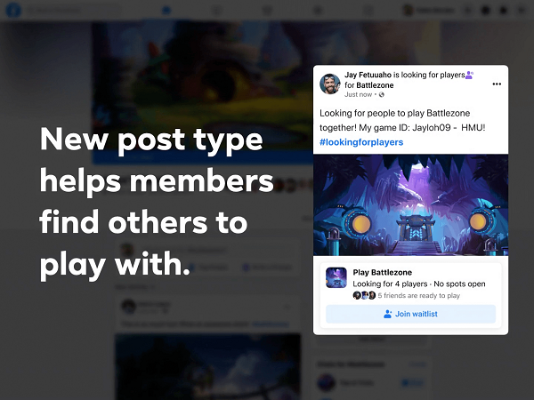 Facebook Gaming Fan Groups