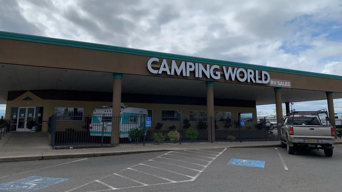 External shot of Camping World store.