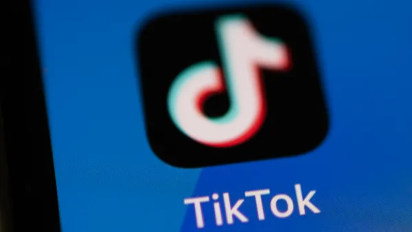 TikTok's app is seen on an iPhone.