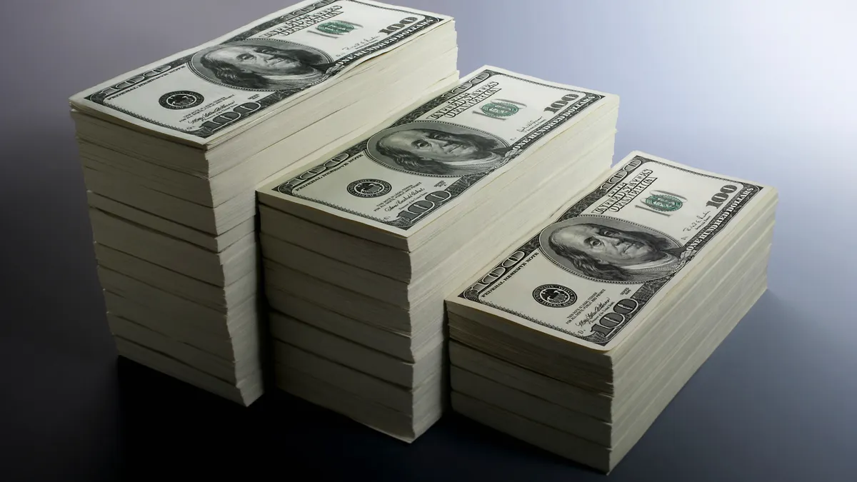 Stacks of $100 Dollar Bills