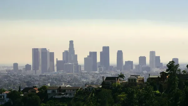 An image shows the Los Angeles skyline.