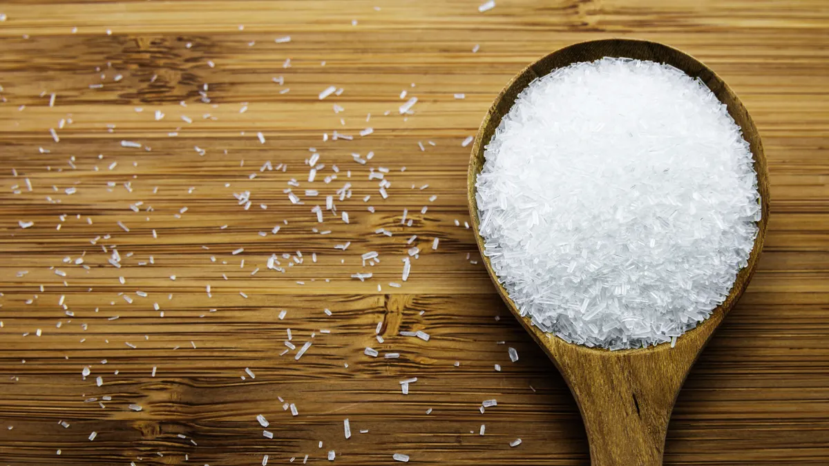 Crystals of MSG, or monosodium glutamate