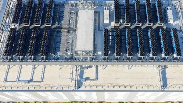 An aerial view of data center in Vernon, Calif.