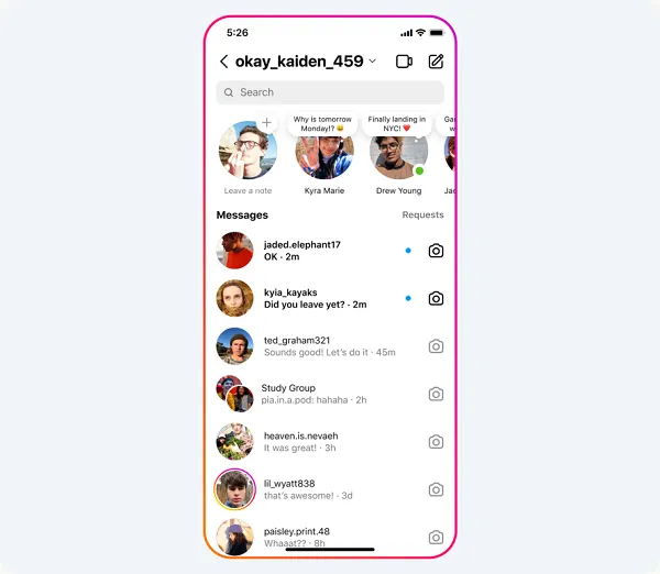 Instagram update