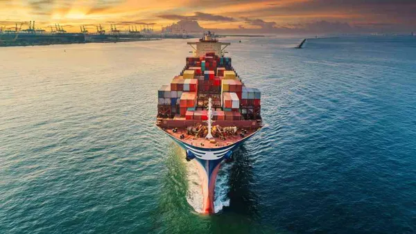 Front of carrier ship