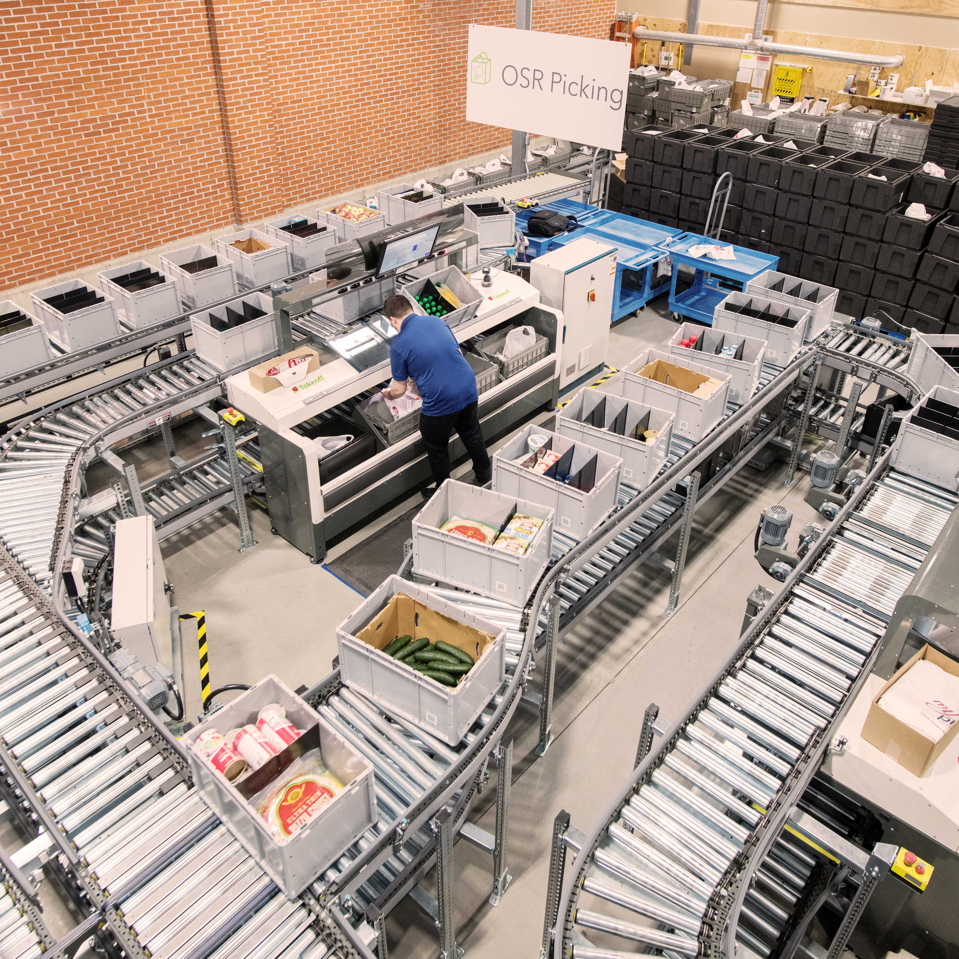 View of micro-fulfillment facility