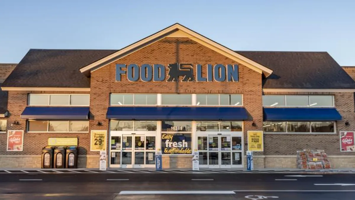 Exterior of a Food Lion store.