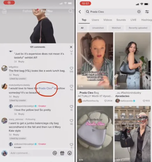 TikTok product links