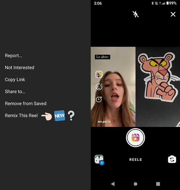 Instagram Reels remix