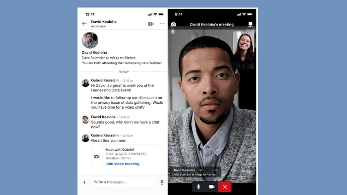 LinkedIn video chat