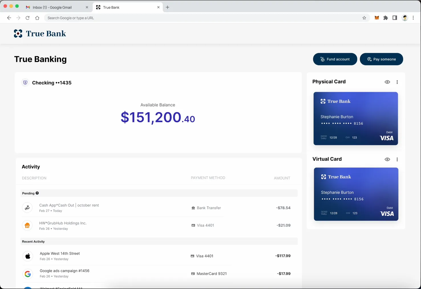 screenshot of unit finance's business continuity tool in the event of fintech failures