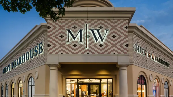 External shot of a Men's Wearhouse store.