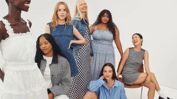 A group of people wearing clothing from the Gap x Doen collaboration.