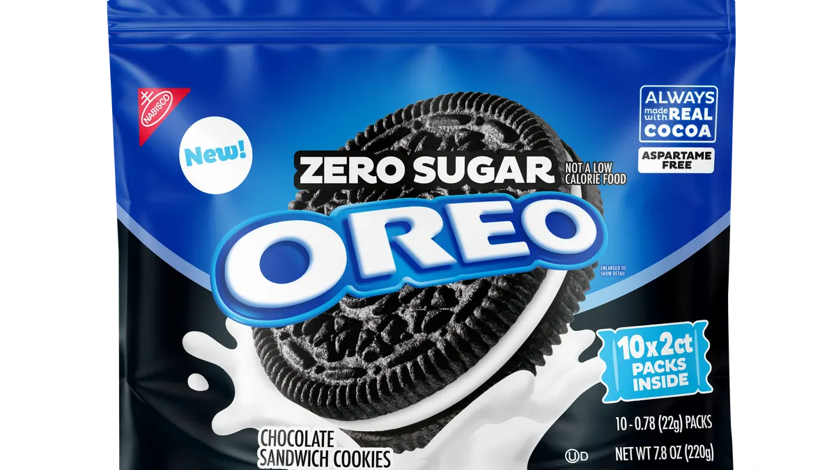 A package of Mondelez's sugar-free Oreo