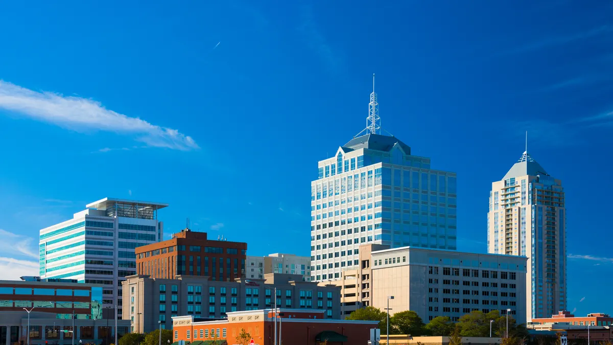 Virginia Beach Town Center skyline.