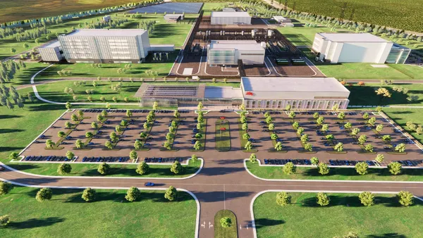A rendering of Eli Lilly's planned $6 billion factory coming to Huntsville, Alabama.