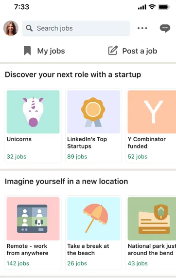 LinkedIn job categories
