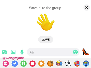 Facebook Messenger buttons