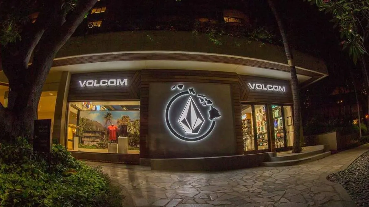The exterior of a Volcom store.