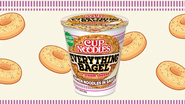 Cup Noodles Everything Bagel Cream Cheese flavor